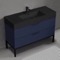 Modern Bathroom Vanity, Blue, 48